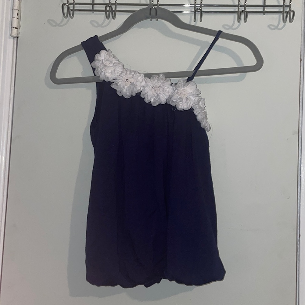 KIDDO flower rim tank top